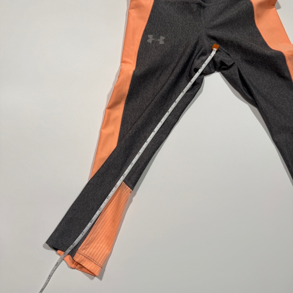 Under Armour Women's Charcoal‎ and Orange Leggings Size Small - Picture 2 of 15